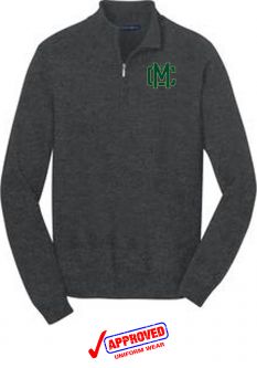Port Authority 1/2-Zip Sweater, Charcoal Heather